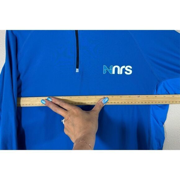 NRS Men's H2Core Lightweight 1/4 Zip Up Pullover Sea Blue Shirt Size XL - Picture 8 of 9